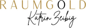 Logo RAUMGOLD Katrin Zeigig, Immobilien, Feng Shui und Space Healing. Langenfeld, Düsseldorf, Leverkusen, Monheim und Umgebung.